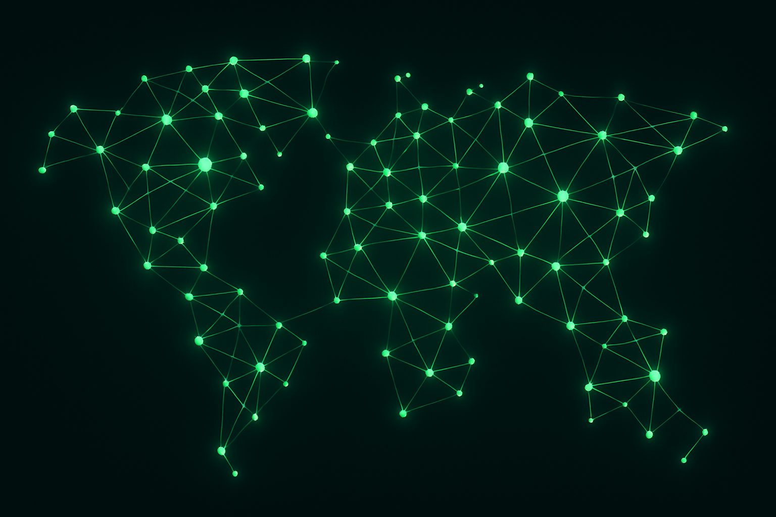 Abstract global node network illustration